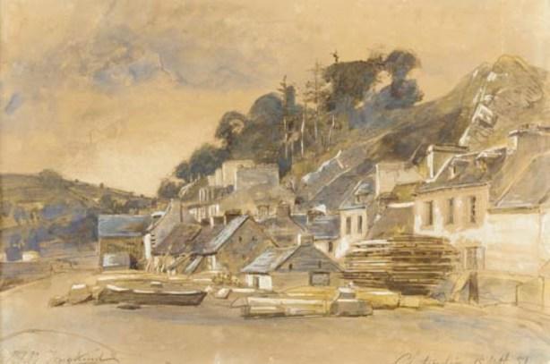 View Of Chateaulin — Johan Barthold Jongkind
