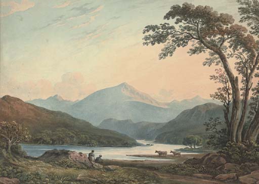Moel Hebog, Looking Down The Vale From Near Dinas Emrys — John Varley I (the Older)