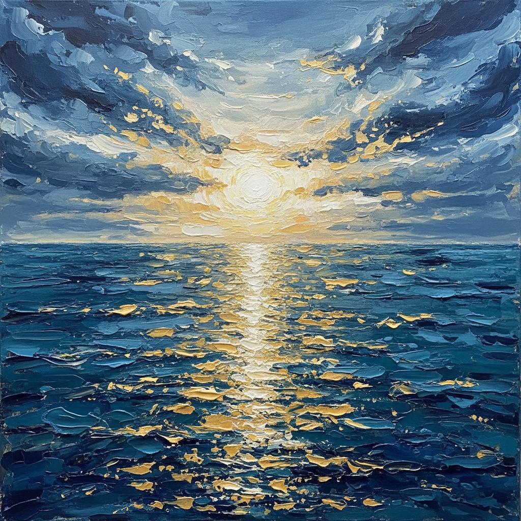 Radiant Convergence: A Monumental Symphony Of Midnight Tides And Golden Light — David Moreau