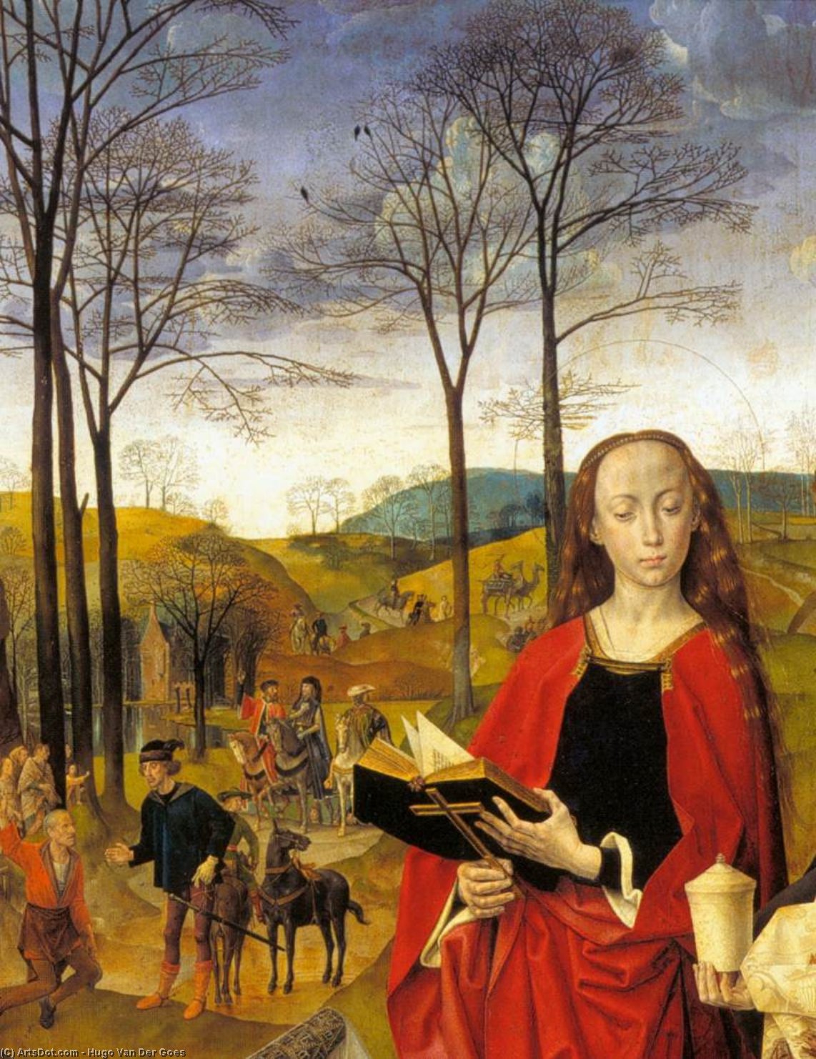 Heilige Margareta Und Maria Magdalena Mit Maria Portinari (detail) (10) — Hugo Van Der Goes
