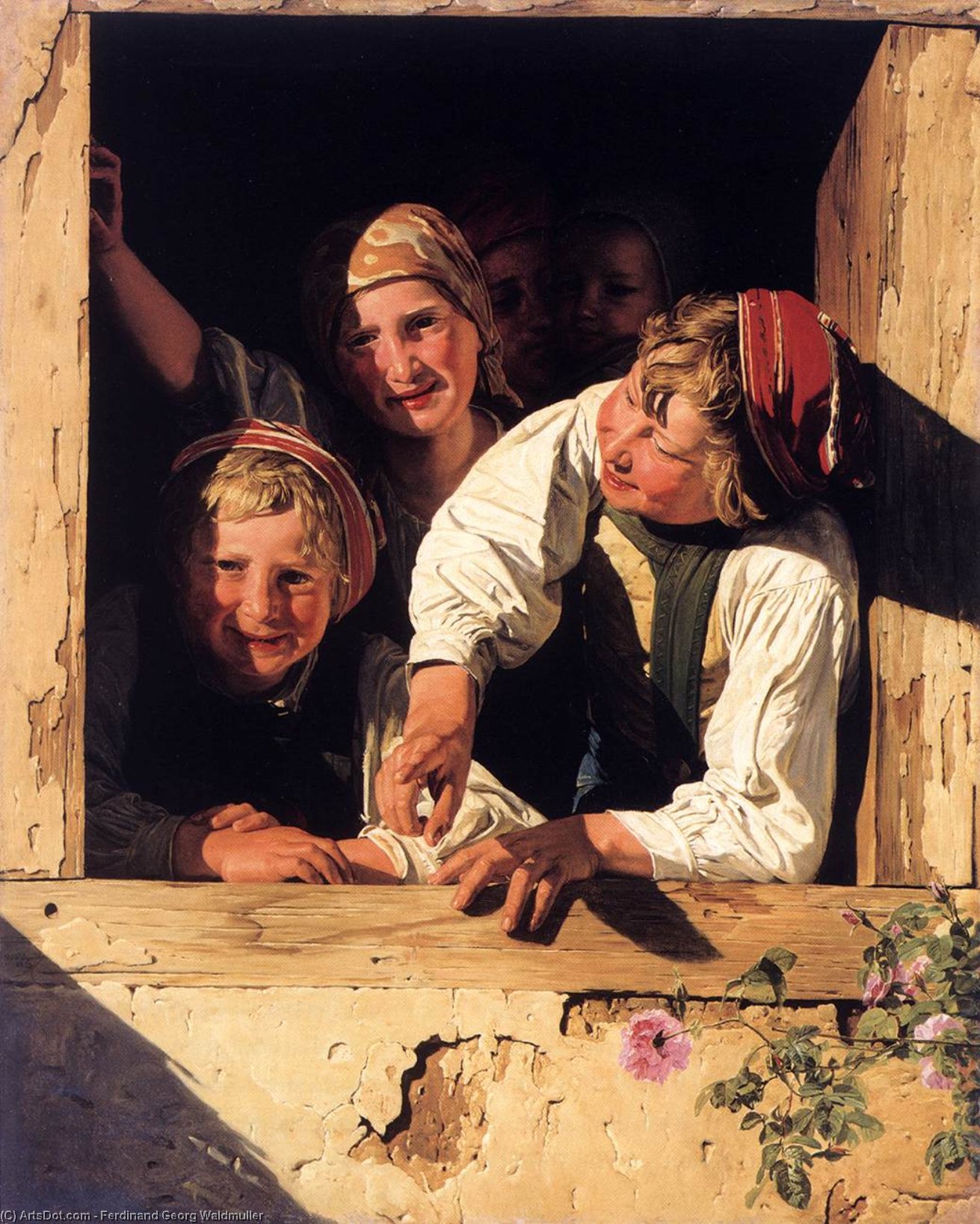 Children At The Window — Фердинанд Георг Вальдмюллер