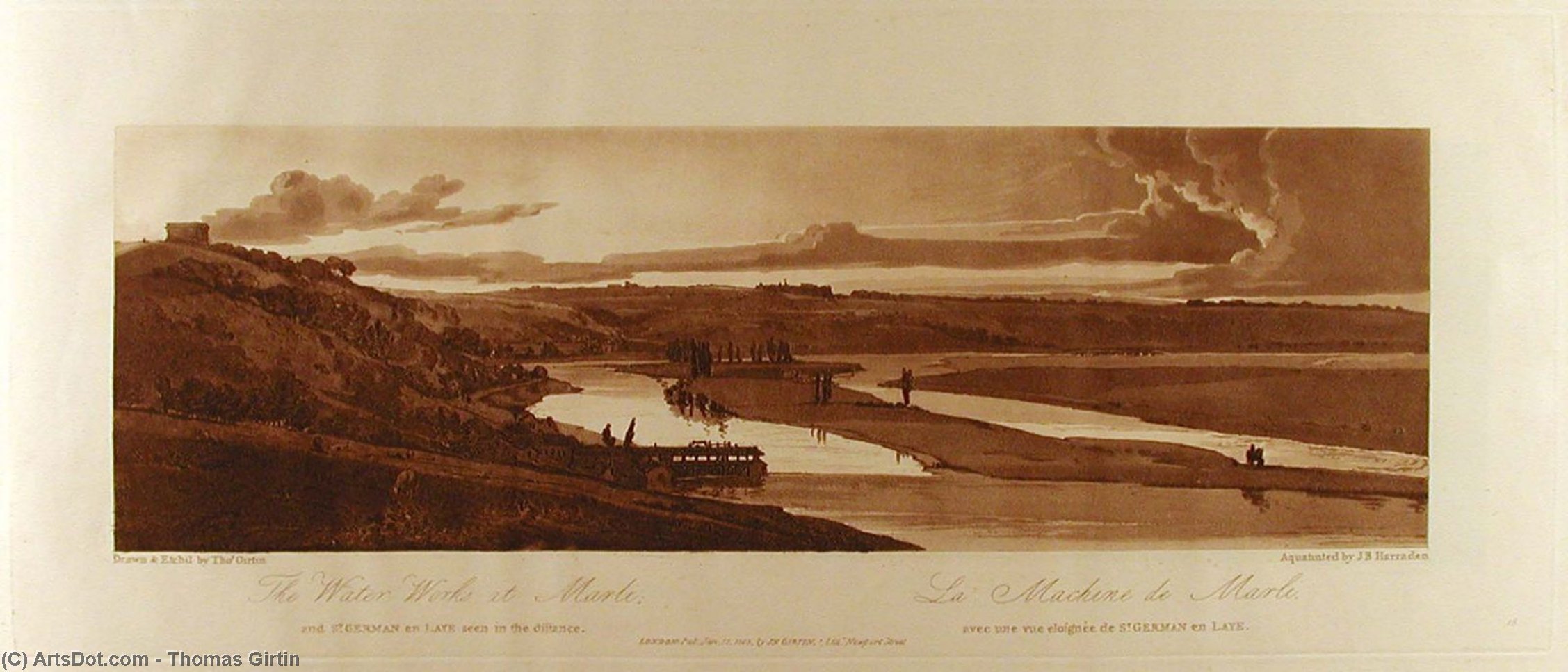 The Water Works At Marli And St. Germain En Laye Seen In The Distance — Thomas Girtin
