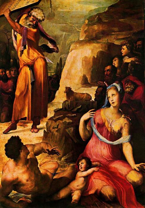 Moses Breaking The Table Of The Ammendments — Domenico Di Pace Beccafumi