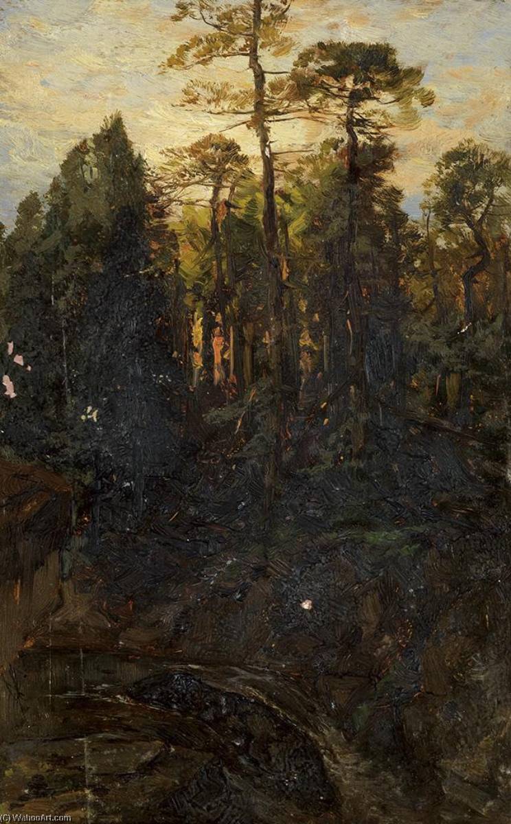 Mountainous Landscape With A Sunset — James David Smillie