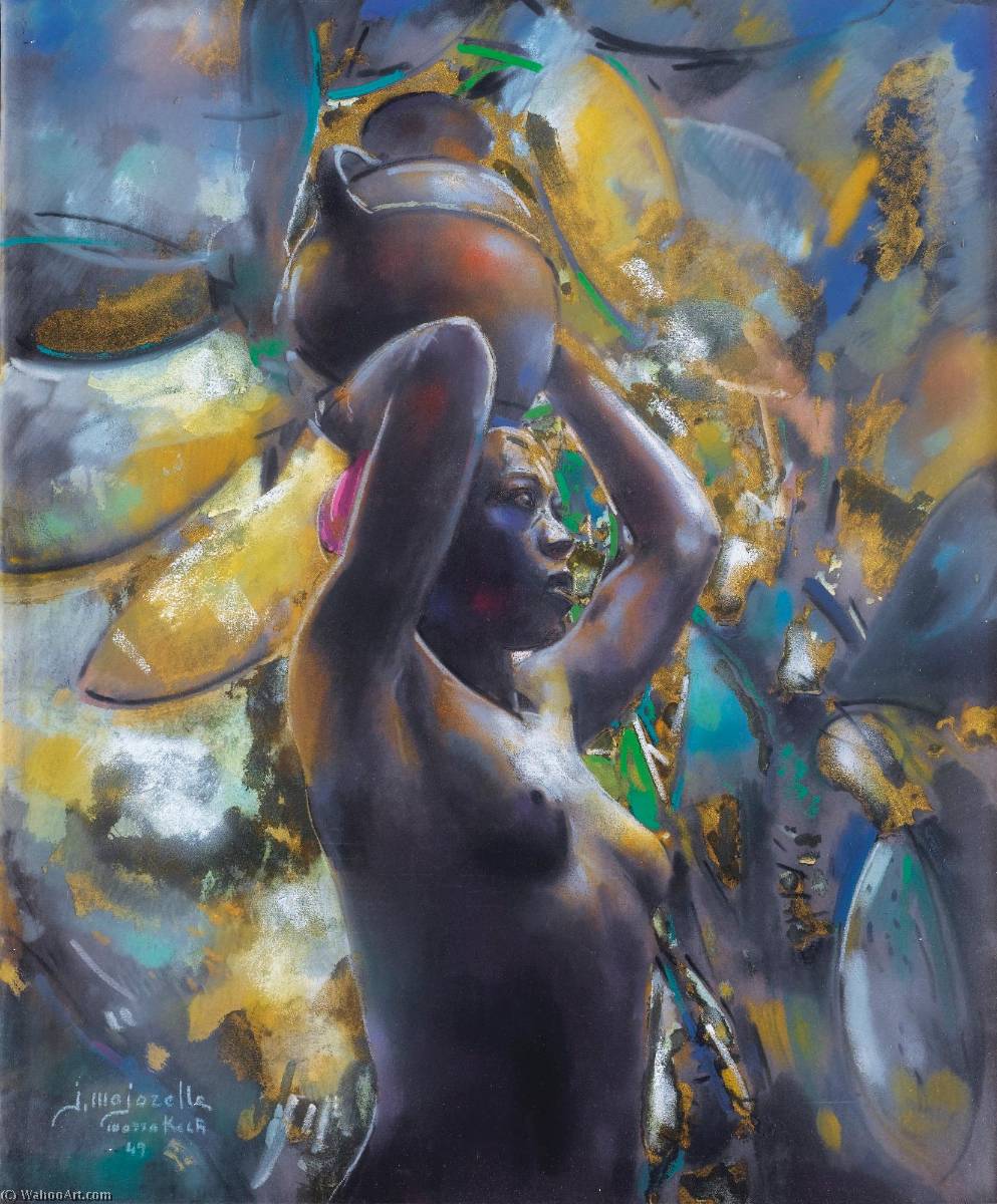 Jeune Fille Dans Le Jardin De Majorelle, Ou Porteuse D'eau — Jacques Majorelle