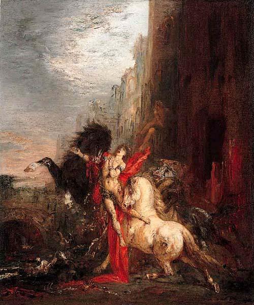 Diomedes Von Seinen Pferden Gefressen — Gustave Moreau