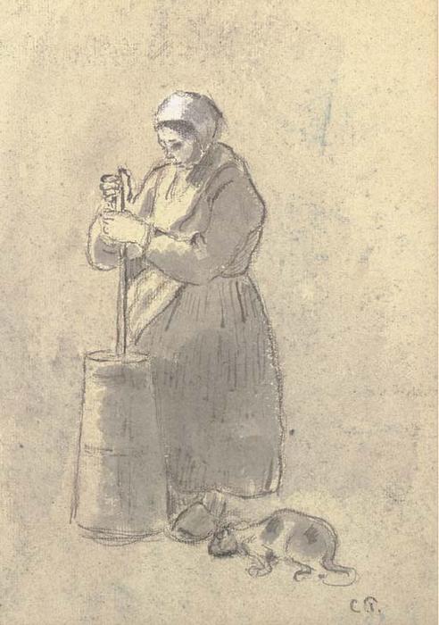 Bretonne À La Barette — Camille Pissarro