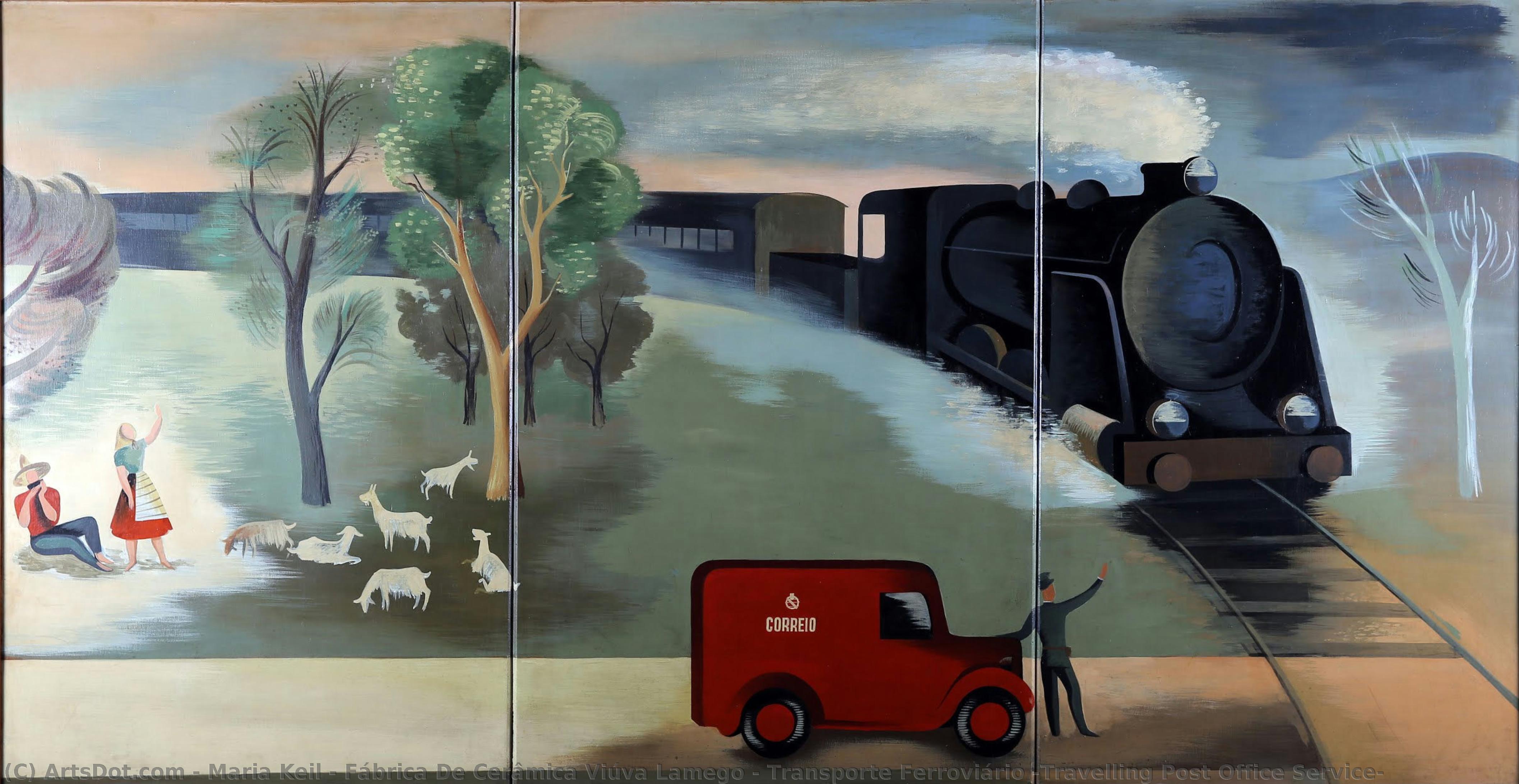 Transporte Ferroviário (travelling Post Office Service) — Maria Keil / Fábrica De Cerâmica Viúva Lamego