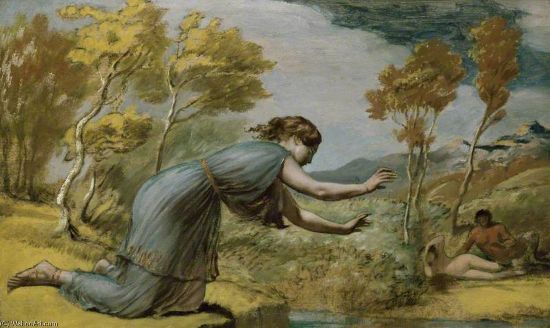 Psyche At The Stream — Edward Calvert