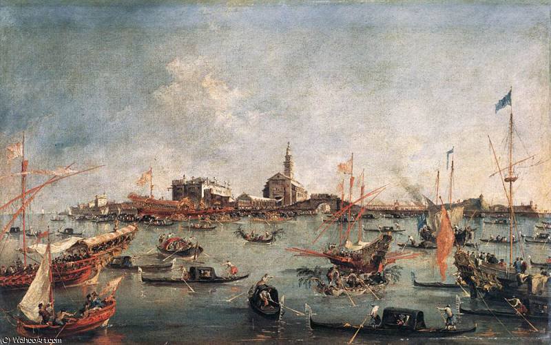 The Doge On The Bucentaur At San Niccolo Del Lido — Francesco Lazzaro Guardi