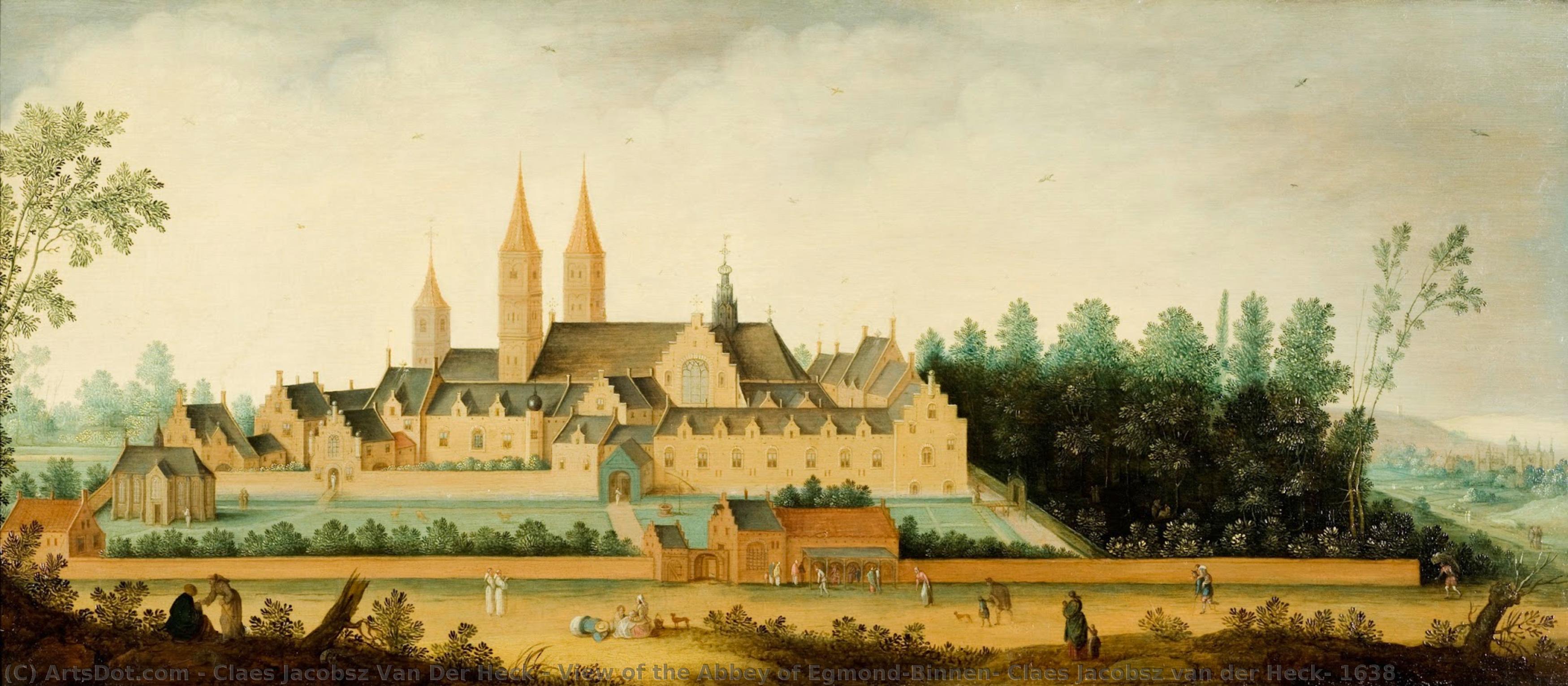 View Of The Abbey Of Egmond-binnen, Claes Jacobsz Van Der Heck, 1638 — Nicolaes Jacobsz Van Der Heck