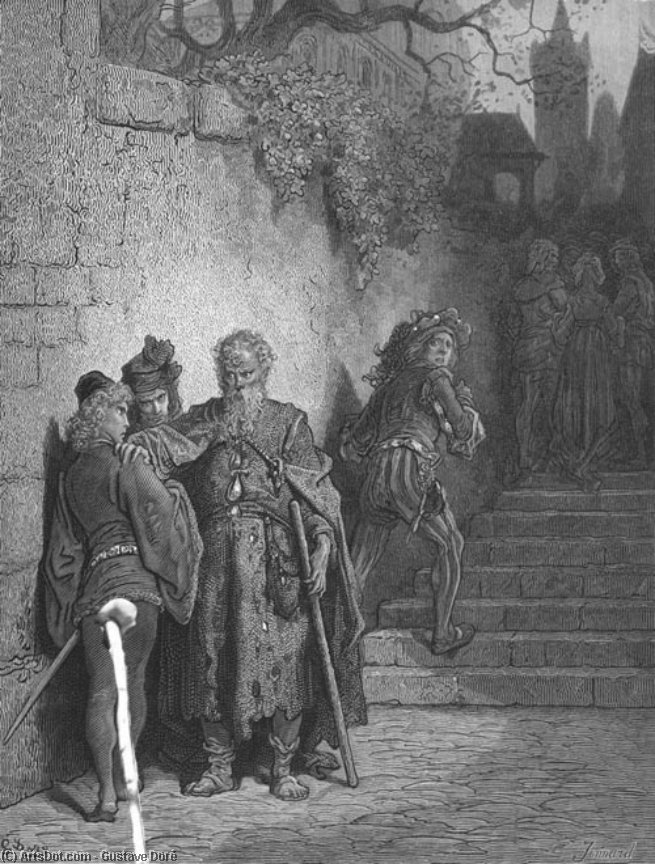 The Wedding Guest Being Detained By The Ancient Mariner — Paul Gustave Doré