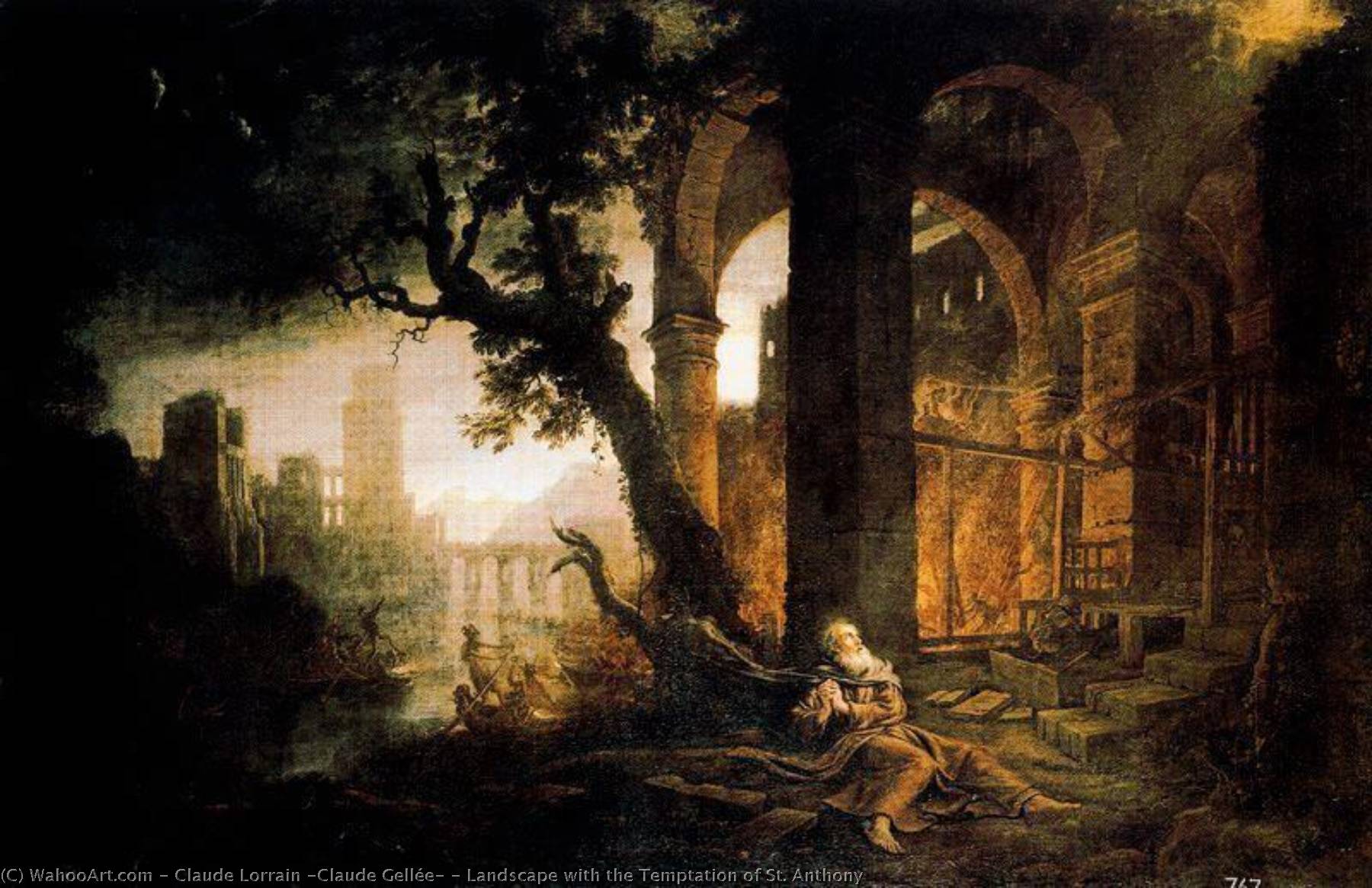 Landscape With The Temptation Of St. Anthony — Claude Lorrain (claude Gellée)