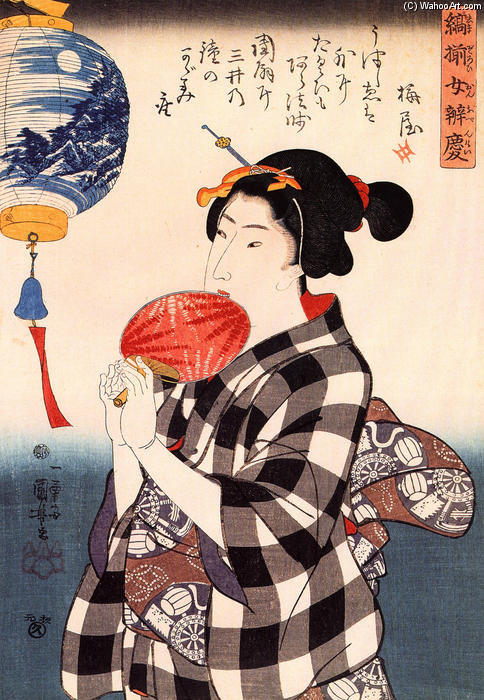 Woman With Fan — Utagawa Kuniyoshi