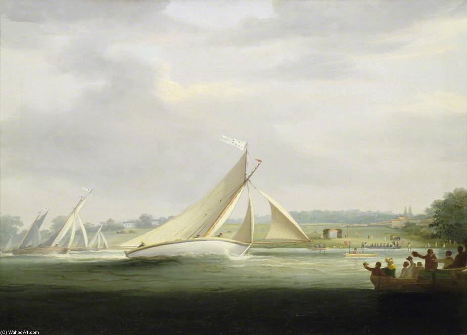 Yachts Of The Cumberland Society Racing On The Thames - — William Havell