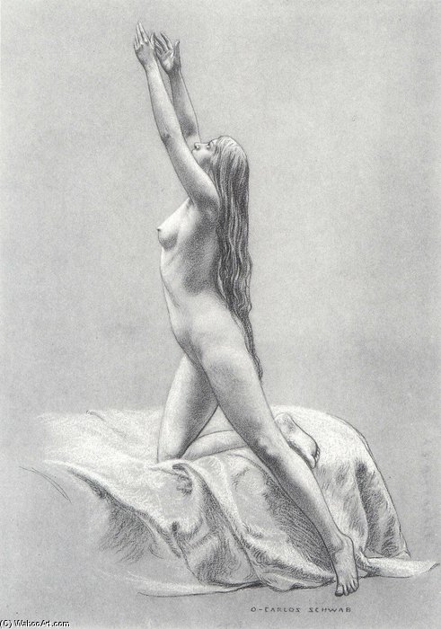 Étude De Nu — Carlos Schwabe