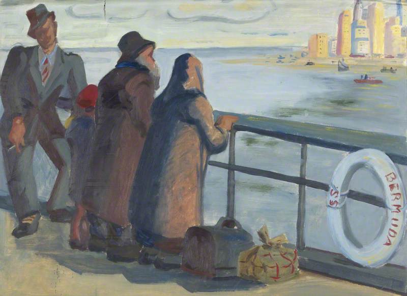 A Couple Of Old Jewish Refugees And A Spiv On Ss 'bermuda', Approaching New York — Margaret Frances Anne Vane-tempest-stewart