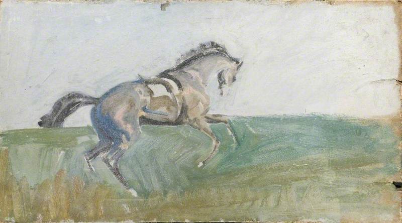 Estudio Desde La Memoria De Un Caballo Inquieto — Sir Alfred James Munnings