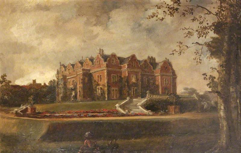 View Of The Garden Front And Terrace Of Surrenden Dering — Rebecca Dulcibella Orpen