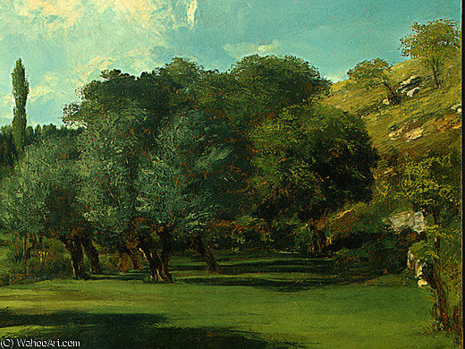 La Bretonnerie In The Department Of Indre, Det — Gustave Courbet