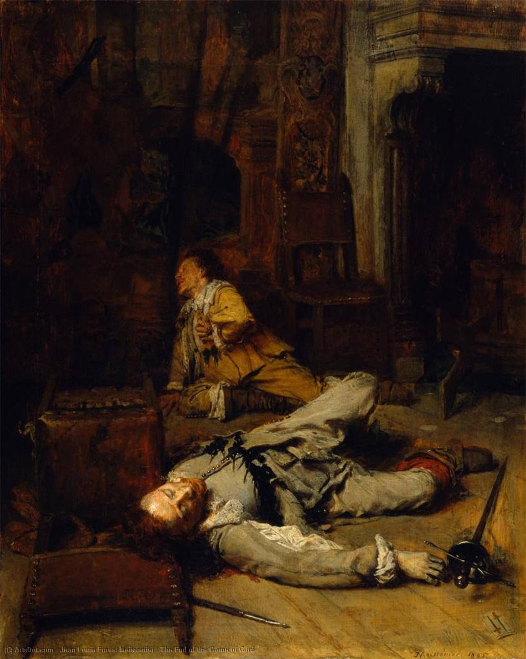 The End Of The Game Of Card — Jean-louis Ernest Meissonier