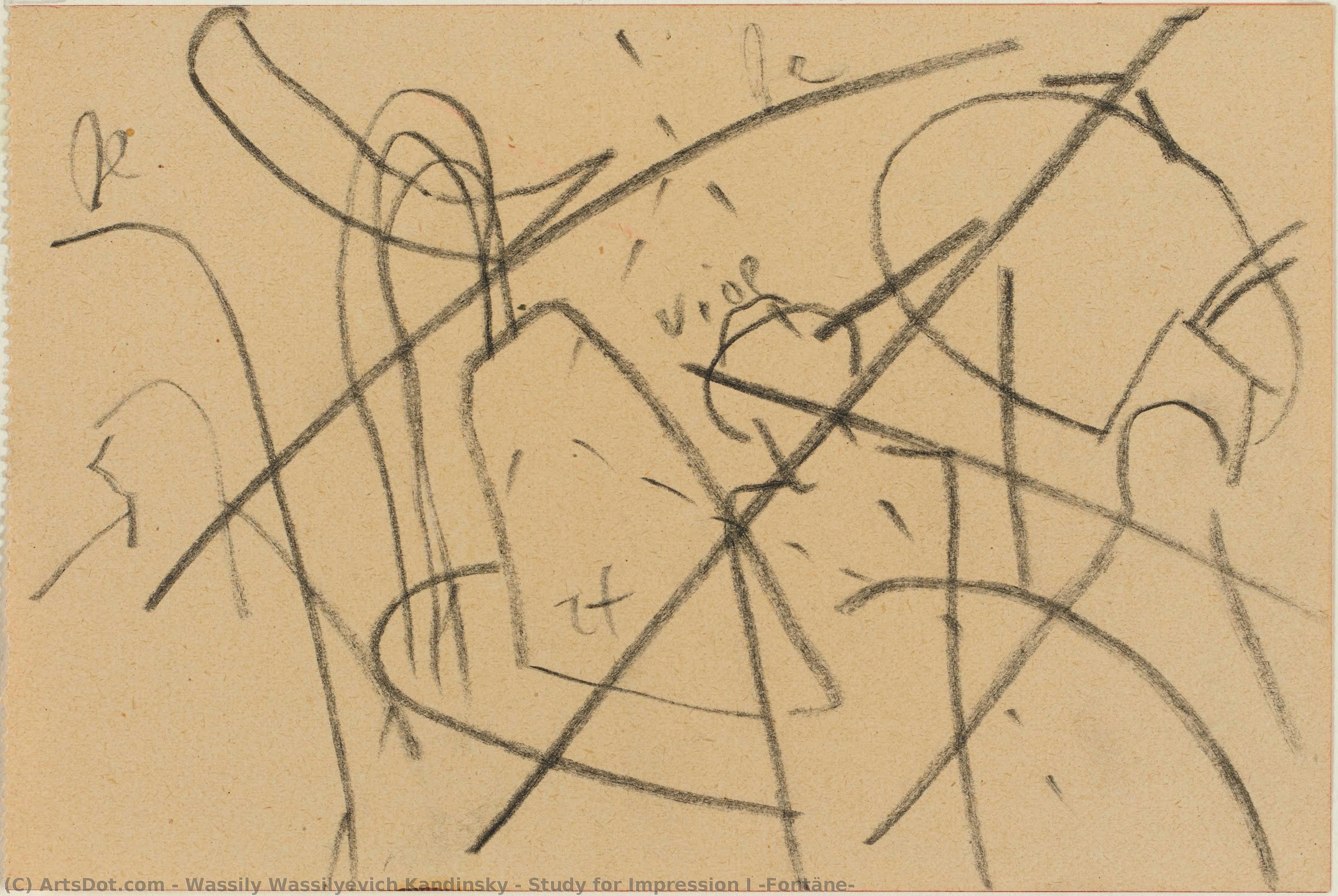 Estudio Para Impresión I (fontäne) — Wassily Wassilyevich Kandinsky