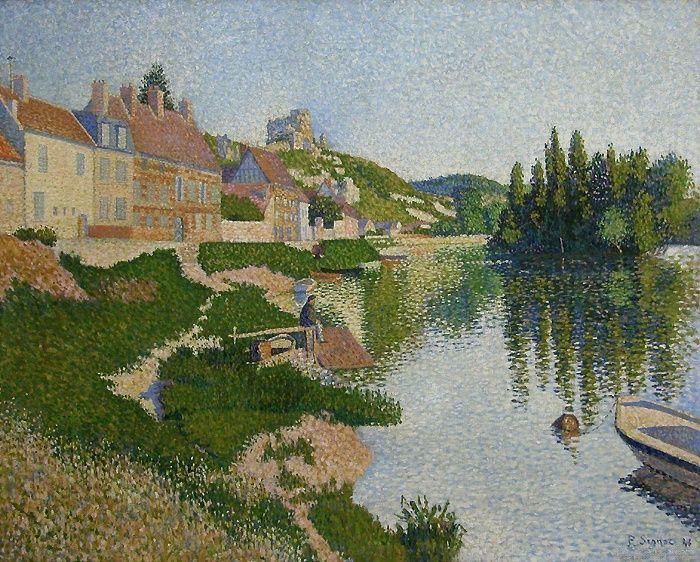 The River Bank, Petit-andely — Paul Signac