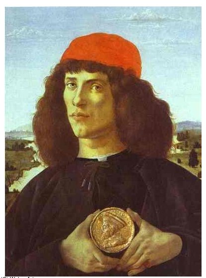 Portrait Of A Man With The Medal Of Cosmo The Elder — Sandro Botticelli