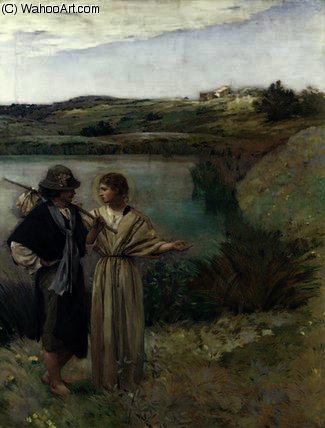 Tobias And The Archangel Raphael — Jean-charles Cazin