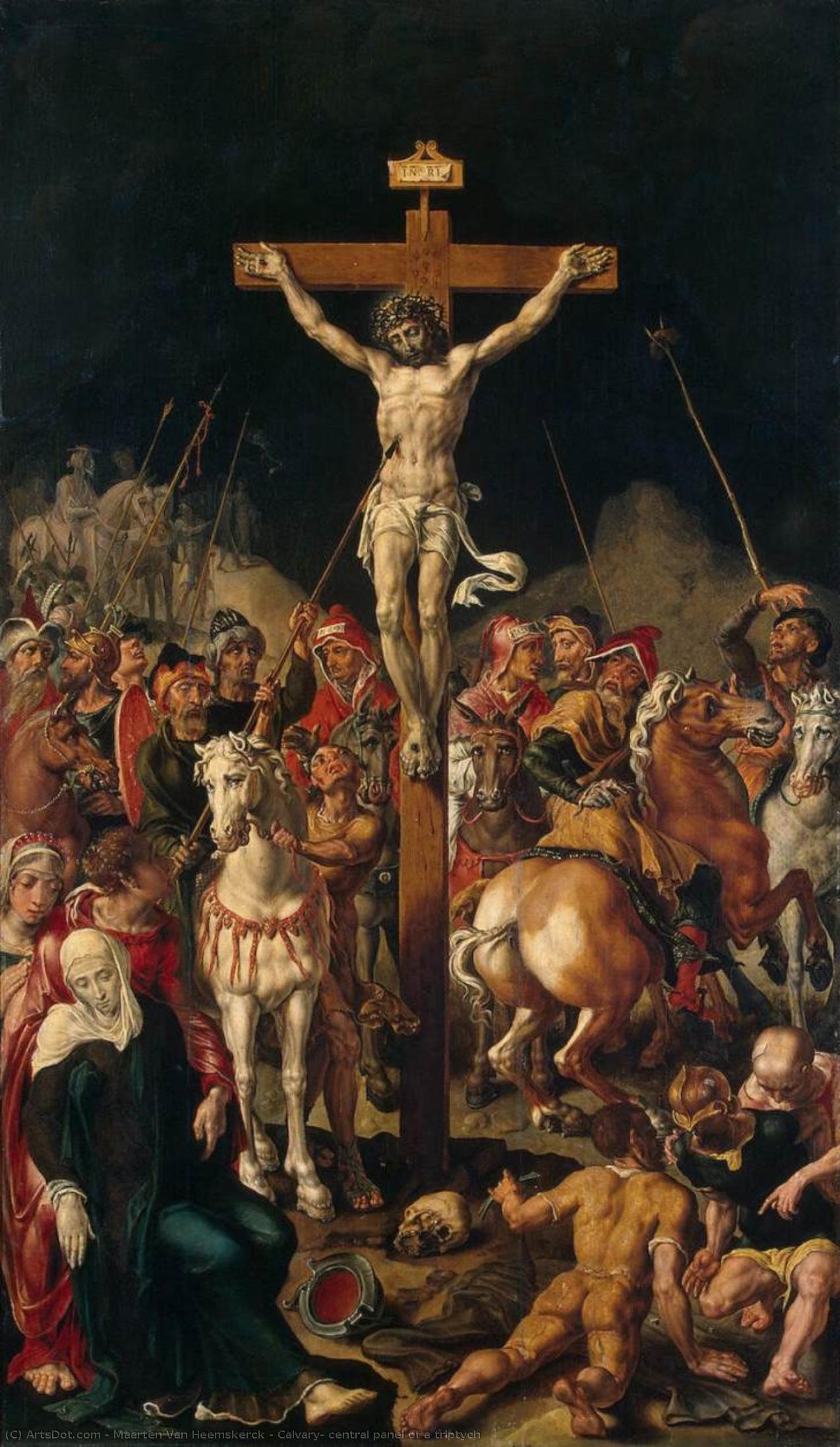 Calvary, Central Panel Of A Triptych — Maarten Van Heemskerck