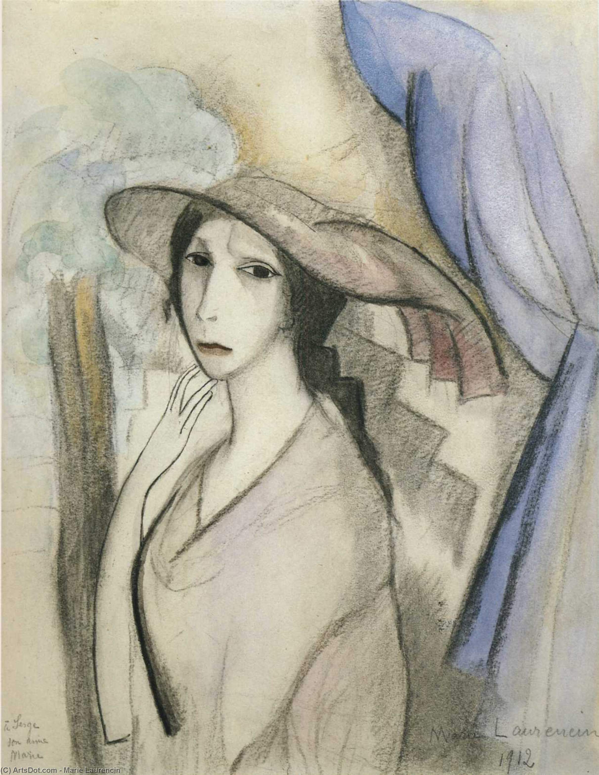 Autoportrait Crayon Sur Papier (1912) — Marie Laurencin