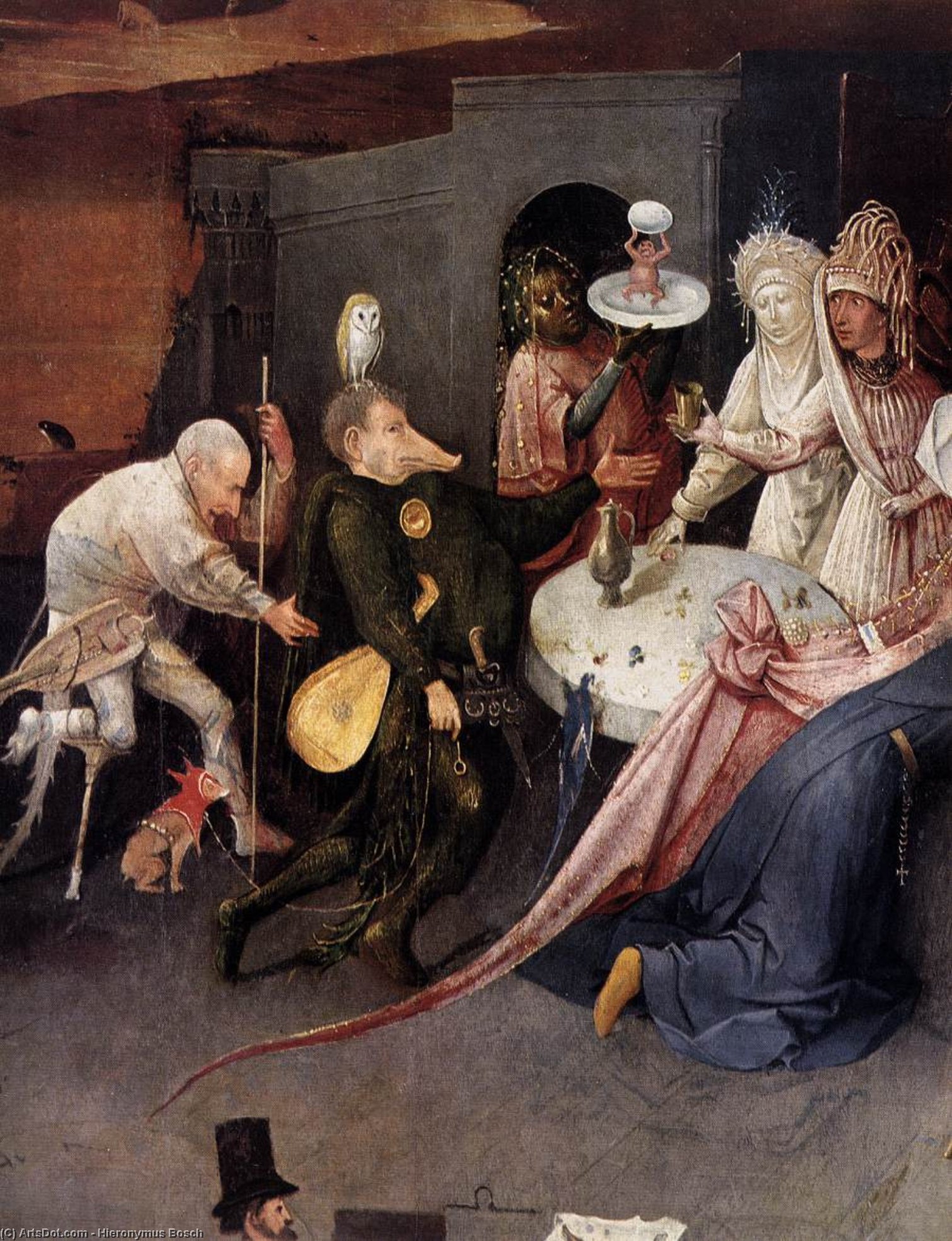 Triptycho De La Tentación De San Antonio (detalle) — Jerónimo Bosch