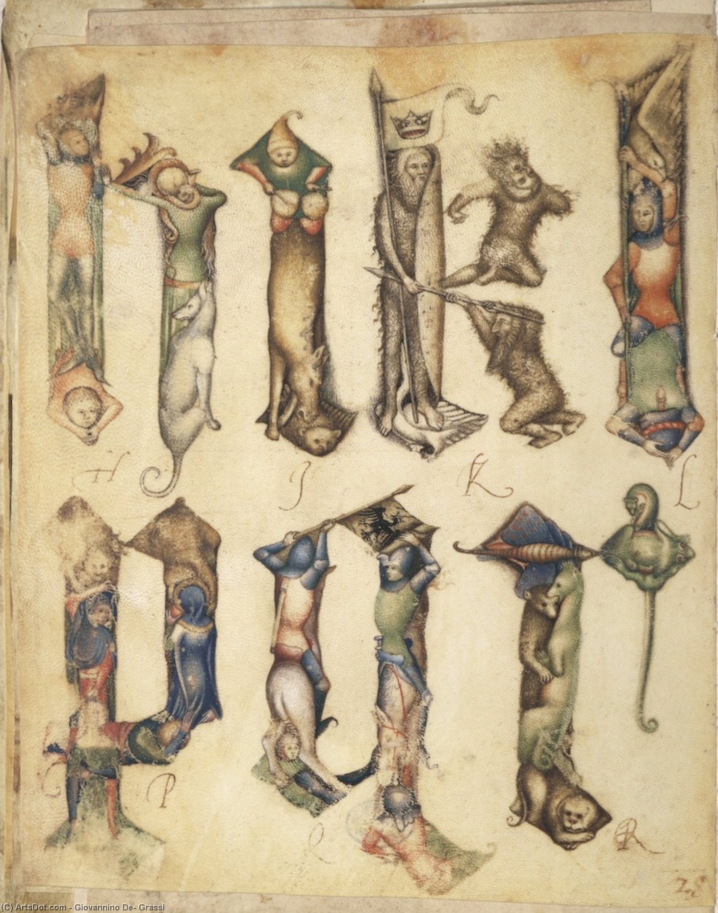 Gothic Letters From A Model Book — Giovannino De' Grassi
