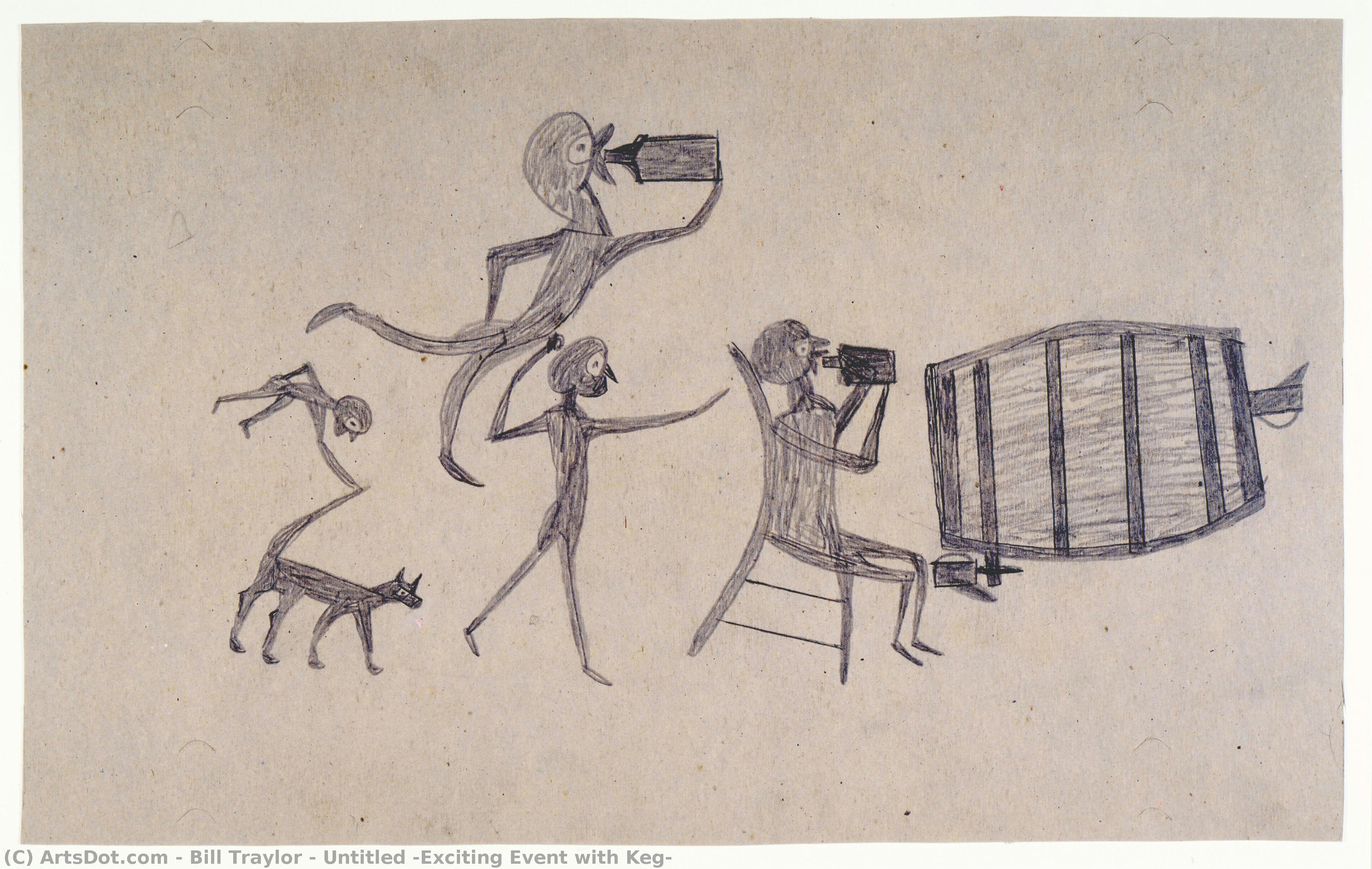 Untitled [exciting Event With Keg] — Bill Traylor