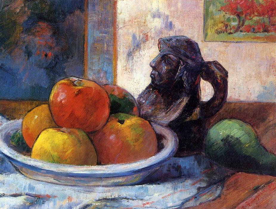 Stillleben Mit Äpfeln, Birne Und Keramikvase — Eugène Henri Paul Gauguin
