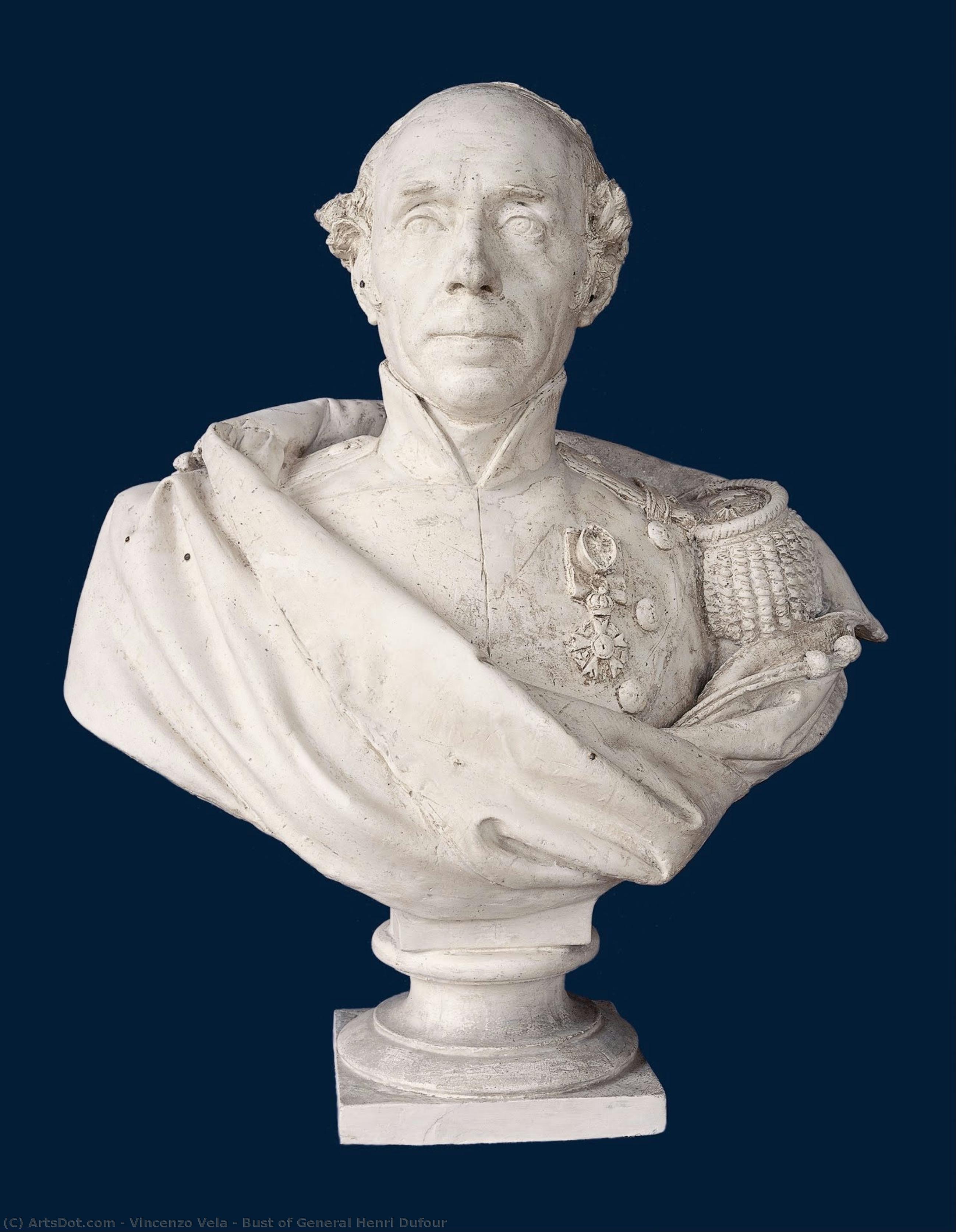 Bust Of General Henri Dufour — Vincenzo Vela