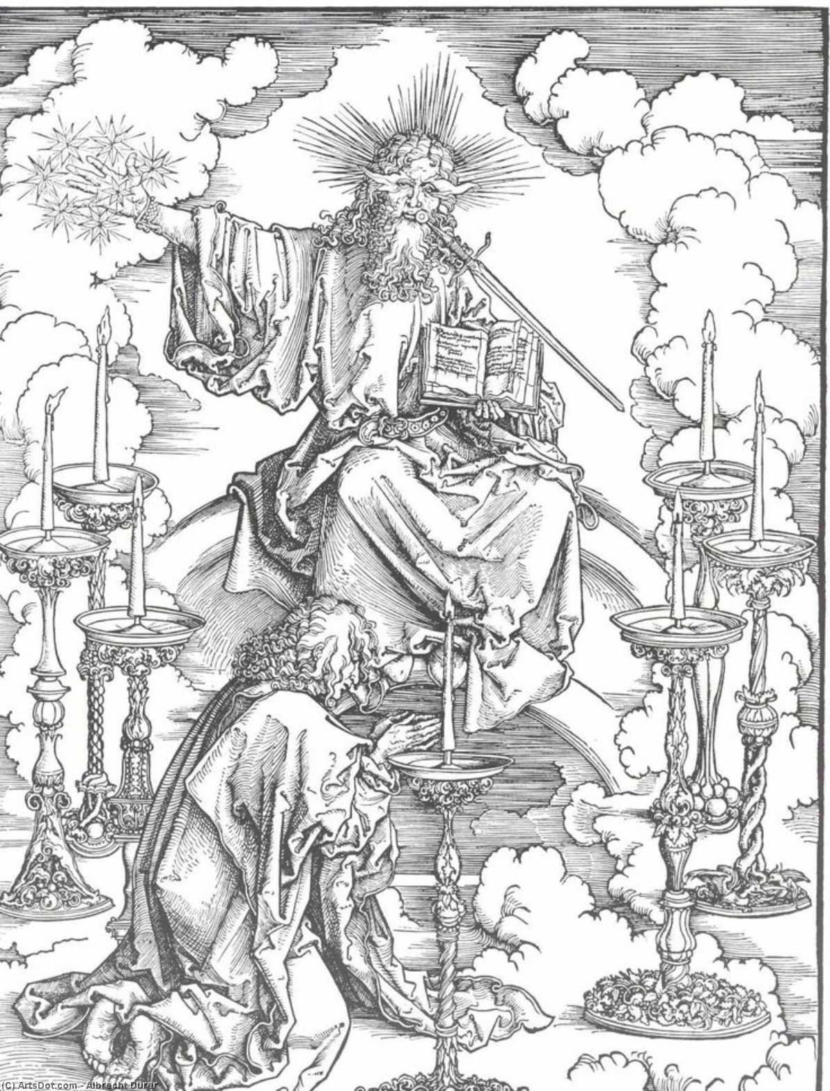 St John`s Vision Of Christ And The Seven Candlesticks — Albrecht Dürer