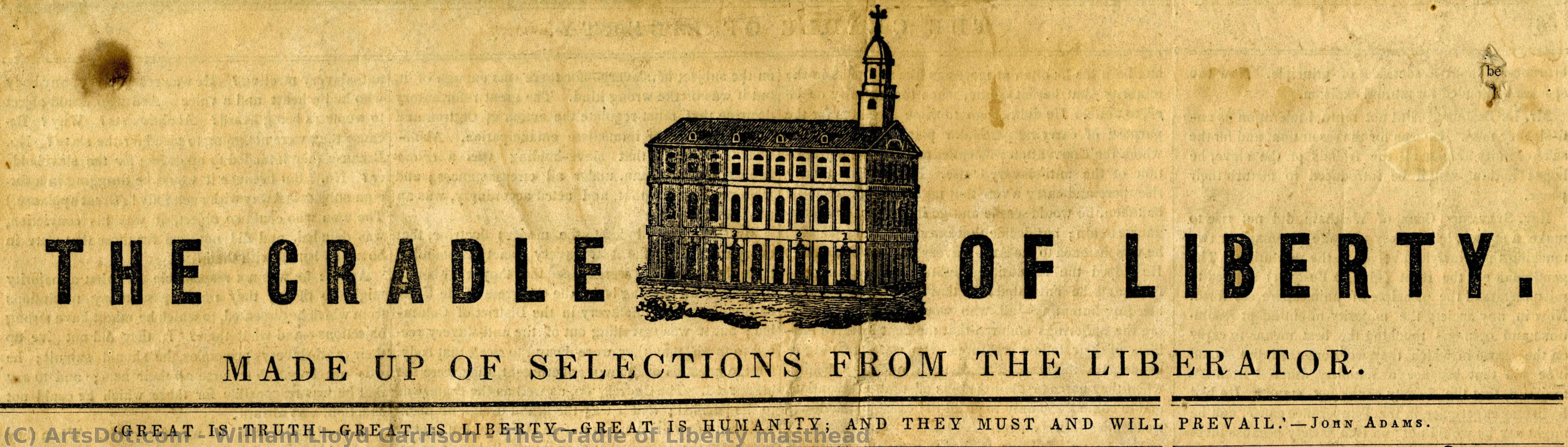 The Cradle Of Liberty Masthead — William Lloyd Garrison