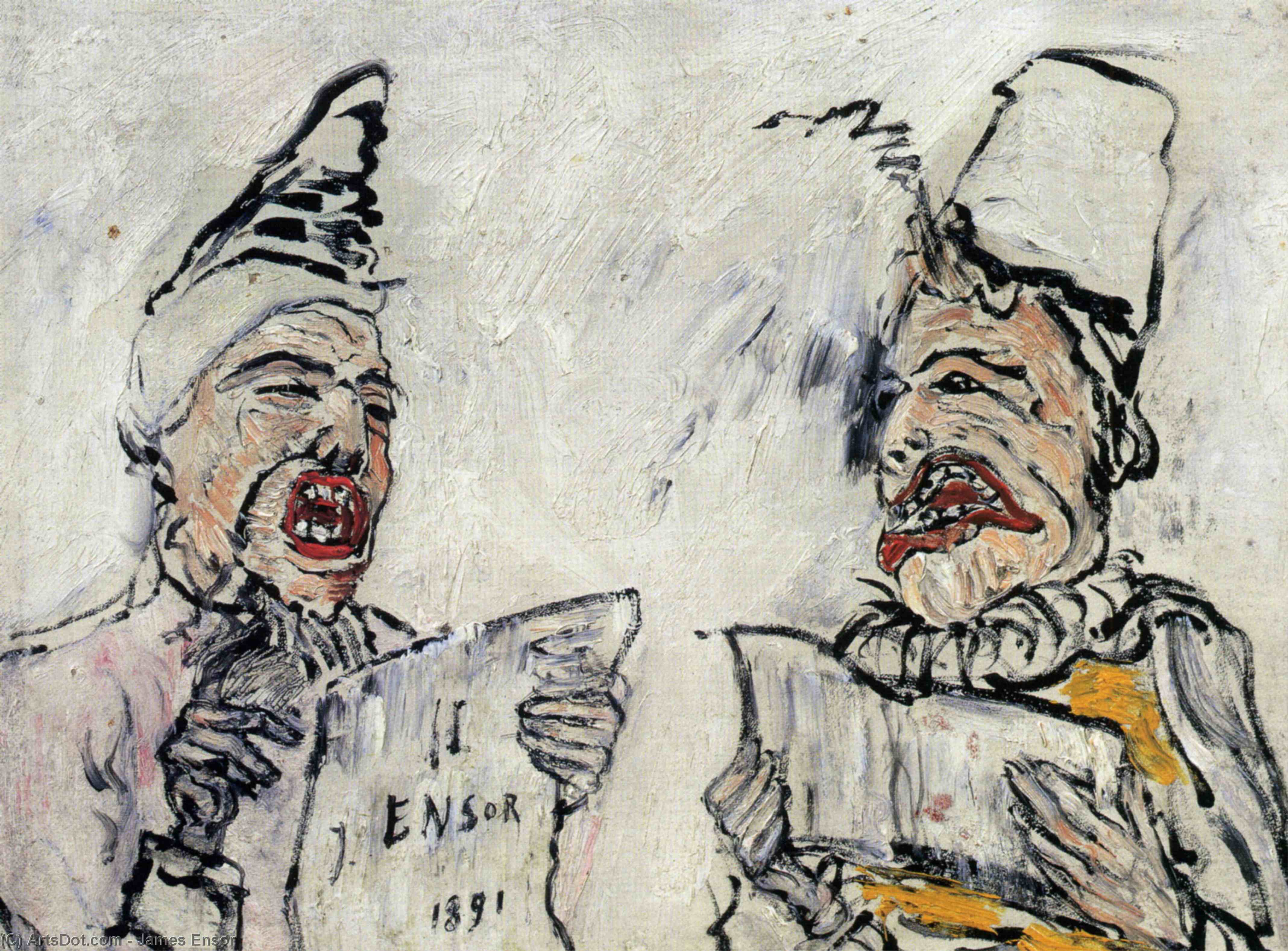 Los Cantantes Grotescos — James Ensor