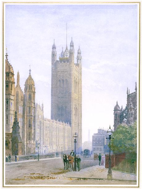 The Victoria Tower Of The Houses Of Parliament Seen From Parliament Square — John Crowther