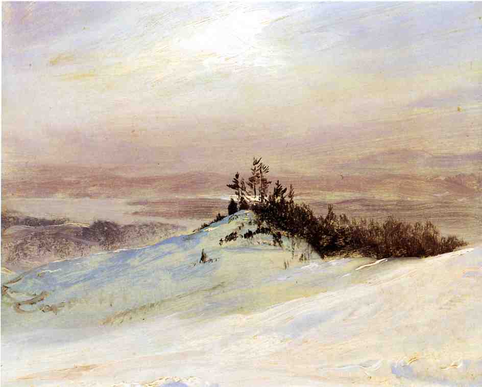 Winter On The Hudson River Near Catskill, New York — Frederic Edwin Church