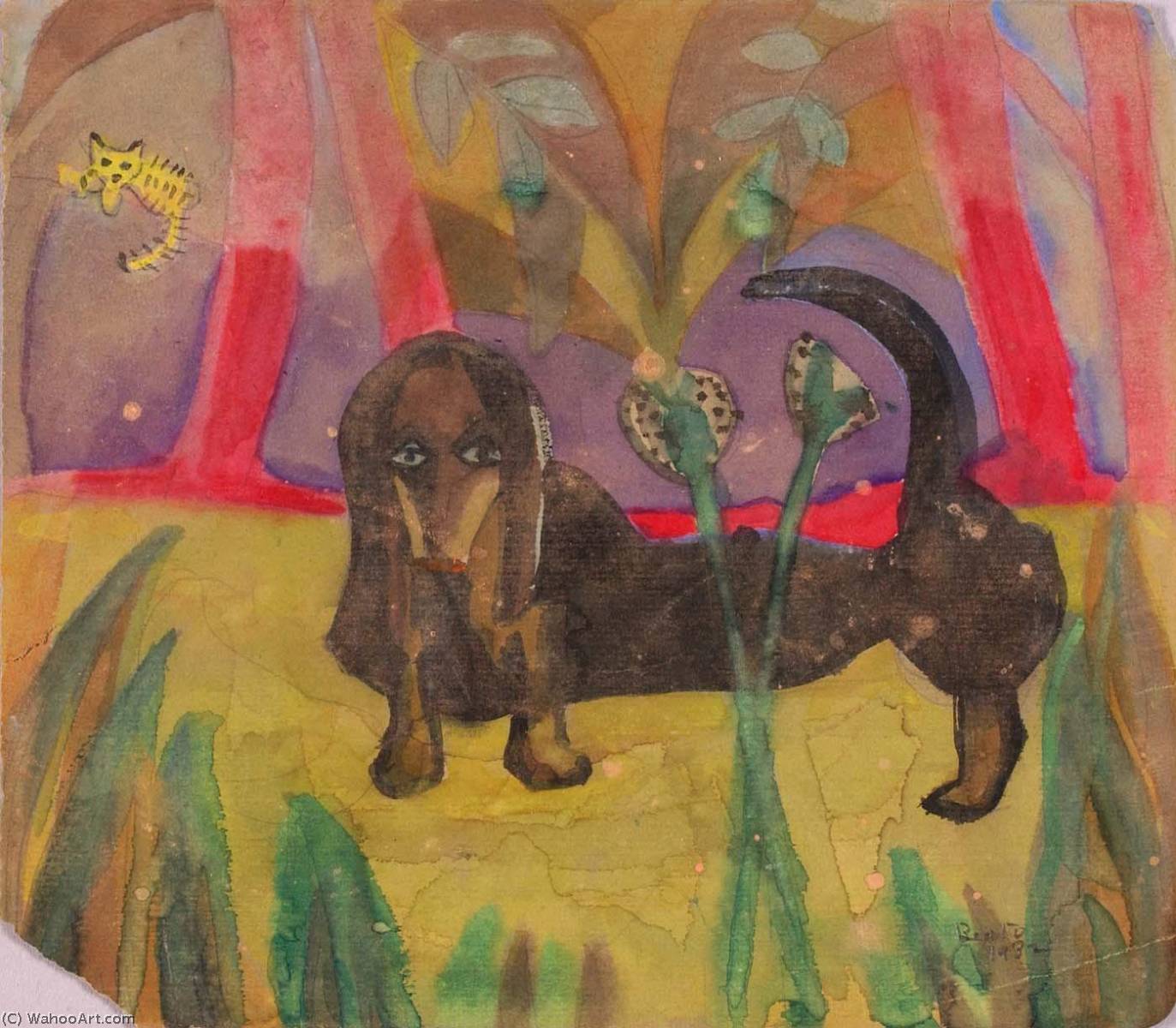 Untitled (dachshund) — Beatrice Wood