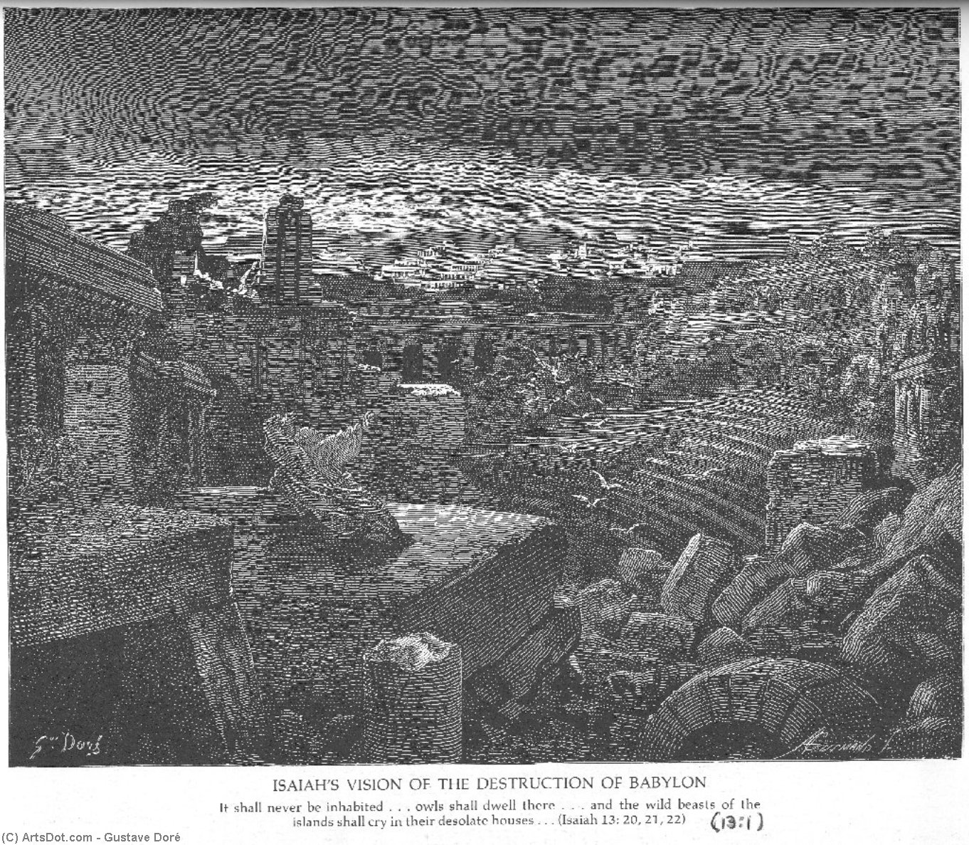 Isaiah's Vision Of The Destruction Of Babylon — Paul Gustave Doré