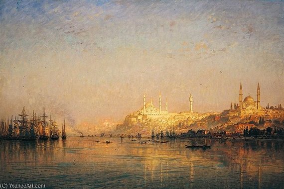 View Across The Golden Horn, Constantinople — Ernst Carl Eugen Koerner