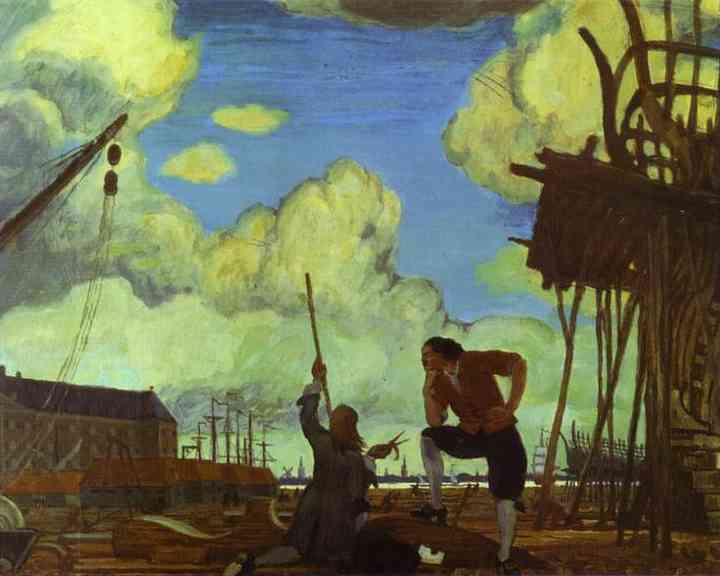 Peter The Great In Holland — Мстислав Добужинский