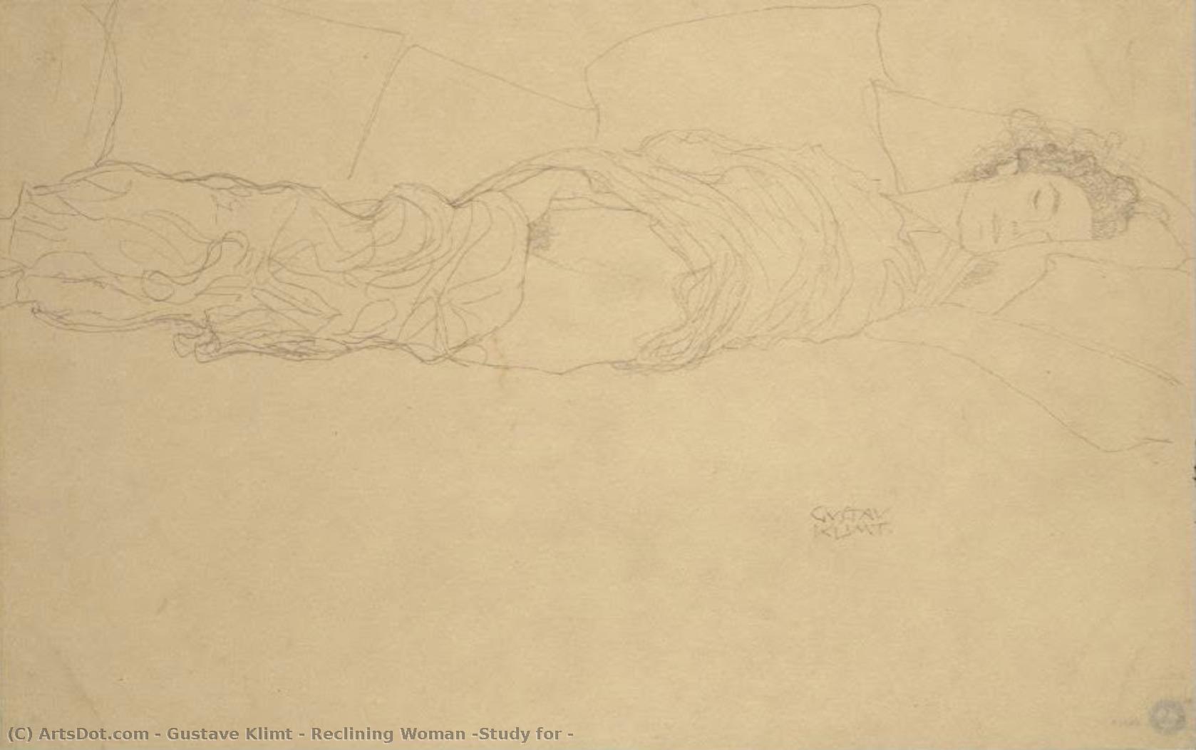 Reclining Woman (study For — Густав Климт