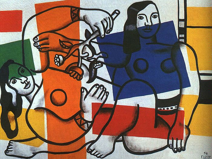 Two Women Holding Flowers — Fernand Léger
