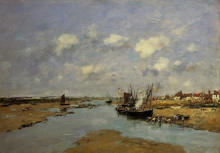 Etaples, La Canache, Low Tide — Eugène Louis Boudin