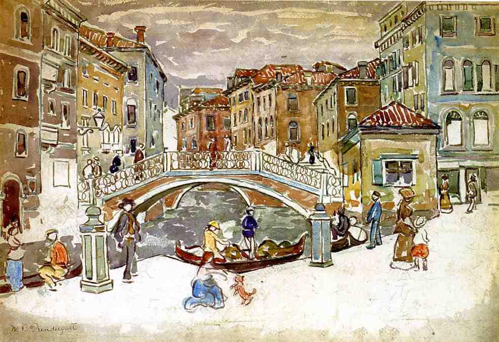 Venice, The Little Bridge — Maurice Brazil Prendergast