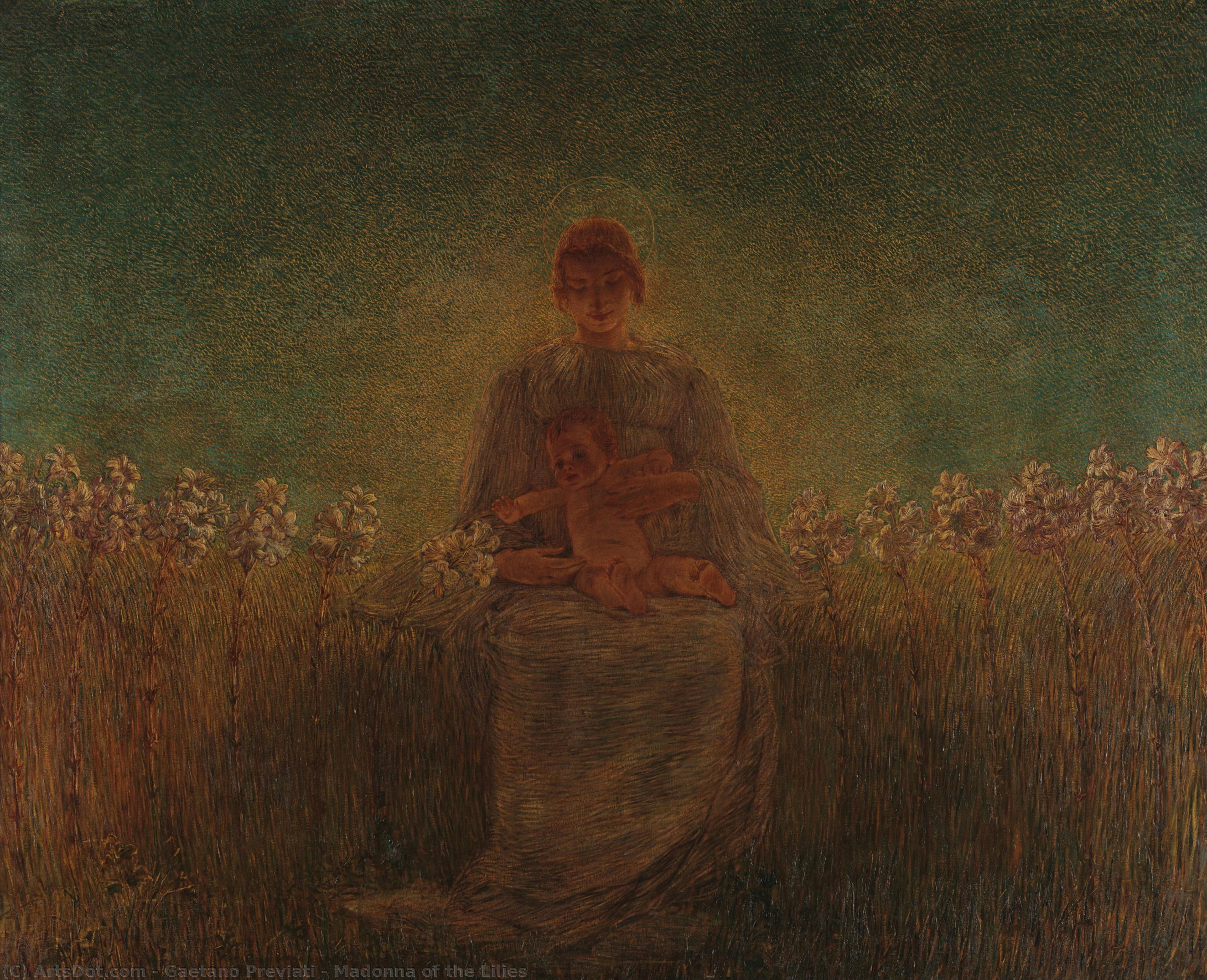 Madonna Of The Lilies — Gaetano Previati